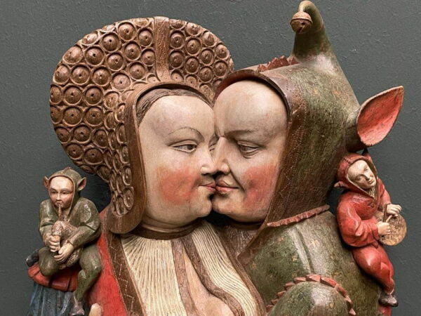 Arnt van Tricht - Handtuchhalter mit Liebespaar, um 1535 - 1540 MKK / erworben mit Unterstützung des Landes Nordrhein-Westfalen / Detail, Foto: HD