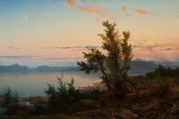 Cornelis Lieste - Landschaft mit Mondsichel / B.C. Koekkoek-Haus erworben 2016 mit Hilfe der Kulturstiftung der Länder, der Ernst von Siemens Kunststiftung sowie des Fördervereins Günter Stockhausen